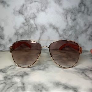 🕶 Pink & Gold Tinted Aviators Sunglasses 🕶